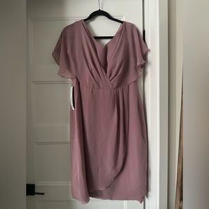 Azazie Mother of the Bride Knee Length Dress - Julia in Vintage Mauve Pink
